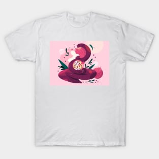 Fruit Ladies yoga pomegranate T-Shirt